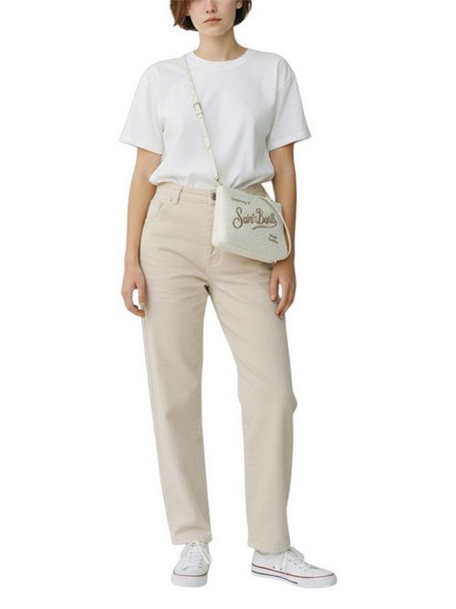 trousse donna parisenne panna con lurex MC2 Saint Barth | PARISIENNE MINI TWEED10 EMB